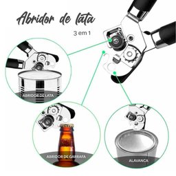 Abridor de Latas 3 em 1 Ergonômico B-max Utilidade na Sua Cozinha - 8