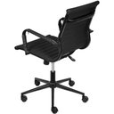 Ver imagem 3 de Cadeira Office Eames Dark Courino Preto com Base Rodizio Preta - 73217
