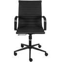 Ver imagem 2 de Cadeira Office Eames Dark Courino Preto com Base Rodizio Preta - 73217