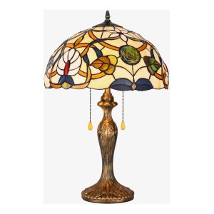 Abajur Tiffany Floral Lar Fino Decor Colorido 110v/220v