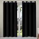 Ver imagem 1 de Cortina Isa Varão Tecido Oxford 2,80m x 2,30m p/ Porta Balcão - Preto