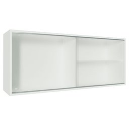 Armário de Cozinha Aéreo 100% Mdf 2 Portas de Correr de Vidro Branco Acordes Madesa - 2 Armário de Cozinha Aéreo 100% Mdf 2 Portas de Correr de Vidro Branco Acordes Madesa - 2