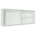 Ver imagem 1 de Armário de Cozinha Aéreo 100% Mdf 2 Portas de Correr de Vidro Branco Acordes Madesa