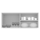 Ver imagem 4 de Armário de Cozinha Aéreo 100% Mdf 2 Portas de Correr de Vidro Branco Acordes Madesa