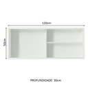 Ver imagem 3 de Armário de Cozinha Aéreo 100% Mdf 2 Portas de Correr de Vidro Branco Acordes Madesa