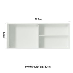 Armário de Cozinha Aéreo 100% Mdf 2 Portas de Correr de Vidro Branco Acordes Madesa - 3 Armário de Cozinha Aéreo 100% Mdf 2 Portas de Correr de Vidro Branco Acordes Madesa - 3