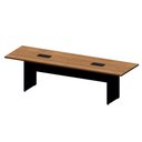 Ver imagem 4 de Mesa de Reunião Escritório 300cm x 110cm 08 Pessoas 2 Caixas para Tomadas 100% MDF Freijó com