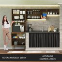 Ver imagem 6 de Armário de Cozinha Compacta Quiosque 235cm Rustic/preto Gourmet Madesa Xa Rustic/preto