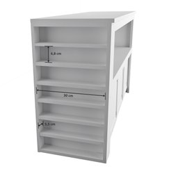 Organizador com Baús e Porta Carrinhos Alexis 100% Mdf Woodcore - 6