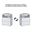 Ver imagem 4 de Mesa de Cabeceira Lacy 2 Gavetas Branco - Móveis Henn