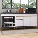 Ver imagem 7 de Kit Balcão de Cozinha para Pia e Balcão para Cooktop/Forno 190cm Veneza Multimóveis MP3777 Branco