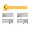 Ver imagem 4 de Kit Balcão de Cozinha para Pia e Balcão para Cooktop/Forno 190cm Veneza Multimóveis MP3777 Branco