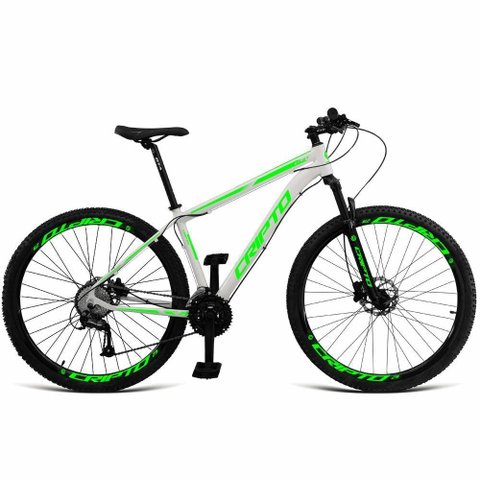 Bicicleta Aro 29 Cripto 21 Marchas Freios Disco C- Suspensão - Branco-verde - 17" Branco-verde