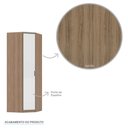Ver imagem 5 de Guarda-roupa Solteiro Modulado Mini Closet Canto Diagonal Connect Luciane 1 Portas Alumínio Espelho