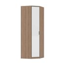 Ver imagem 1 de Guarda-roupa Solteiro Modulado Mini Closet Canto Diagonal Connect Luciane 1 Portas Alumínio Espelho