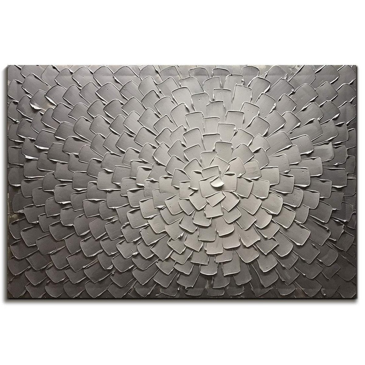 Quadro Pintura Tela anos texturizado fade Sala de Estar 5223: 100cm (A) x 150cm (L) - 2