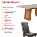 Ver imagem 7 de Mesa de Jantar Carolina 180cm Tampo MDF e Vidro Canto Copo com 6 Cadeiras Lira