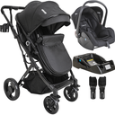 Ver imagem 1 de Carrinho de Bebe Kiddo Vox Ii com Bebe Conforto e Base Preto