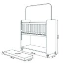 Ver mais imagens de Mini Berço Compacto Portátil para Bebê com Grade Movel Rodízio Colchão Suporte para Mosquiteiro e Pr