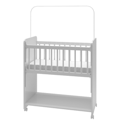 Mini Berço Compacto Portátil para Bebê com Grade Movel Rodízio Colchão Suporte para Mosquiteiro e Pr - 1