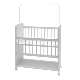 Mini Berço Compacto Portátil para Bebê com Grade Movel Rodízio Colchão Suporte para Mosquiteiro e Pr - 6