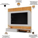 Ver imagem 4 de Painel Ripado Tv 65 Pol com Bancada Suspensa 150cm Ezra D05 Cedro Bali - Lyam Decor