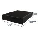 Ver imagem 3 de Base Box Baú Casal Preto de Madeira 138cm Kazamix