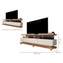 Ver imagem 4 de Rack de TV para Sala com Gavetas Vivare Giga Móveis:OffWhite/Freijó