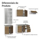 Ver imagem 4 de Armário de Cozinha Completa 270cm Branco/rustic Glamy Madesa