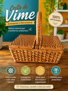 Ver mais imagens de Cesta de Piquenique em Vime Artesanal Media 40 x 27 x 17
