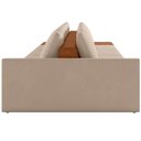 Ver imagem 2 de Sofá Ilha Modular para Sala 392cm com Puff Dublin K01 Veludo Bege Sintético Caramelo - Lyam Decor