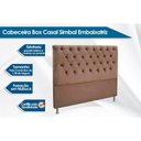 Ver imagem 2 de Cabeceira Cama Box Estofada Casal Casal Embaixatriz Plus Suede Bege - Simbal