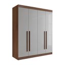Ver imagem 2 de Guarda--roupa Solteiro 100% Mdf 4 Portas 3 Gavetas Paris Plus