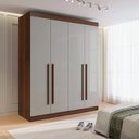Ver imagem 1 de Guarda--roupa Solteiro 100% Mdf 4 Portas 3 Gavetas Paris Plus