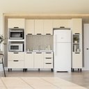 Ver imagem 1 de Cozinha Compacta 250056 5 Peças Meena Branco Creme Politorno Móveis