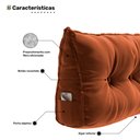 Ver imagem 5 de Almofada para Cabeceira Encosto Apoio Lombar Spot 195cm com Porta Celular Veludo - Desk Design