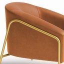 Ver imagem 7 de Poltrona Sala Industrial Alta Dourado Stella Sintético Pu Whisky D03 - D’Rossi