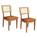 Ver imagem 7 de Mesa de Jantar 135cm C/ 4 Cadeiras Estofadas Dalla Costa Mdf Cor:off White com Freijó e Cesare