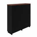 Ver mais imagens de Armário Alto Duplo 1,58m para Escritório com 4 Portas de Abrir e Puxadores Metálicos F5 Office