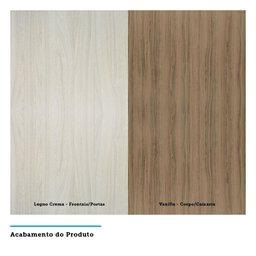 Guarda Roupa de Canto Solteiro 5 Portas e 4 Gavetas Vanilla com Legno Crema Connect Luciane Móveis - 7