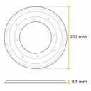 Ver imagem 5 de Placa Rodízio para Prato Giratório em Aço Zincado 203mm