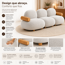 Ver imagem 6 de Sofá Leaf 250 cm 3 Lugares Orgânico Luxo Sala de Estar:Bouclê Cinza