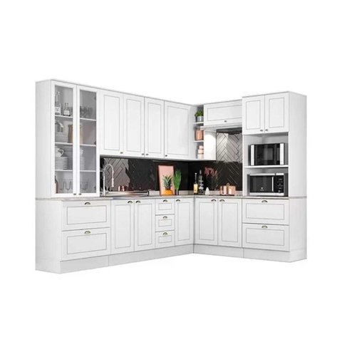Cozinha Modulada Completa Americana 10 Peças 3 Aéreos + 3 Balcões + 2 Paneleiros + 2 Complementos