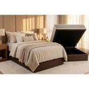 Ver imagem 2 de Cama Box Baú Novo + Colchão Ortopédico Kappesberg D33 Anatômico Carmine + Base Crc Corano Brown