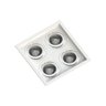 Spot Quadruplo Embutir Quadrado Recuado Par20 Branco - 1