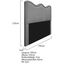 Ver imagem 5 de Cabeceira King Bari P02 195 cm Para Cama Box Cinza