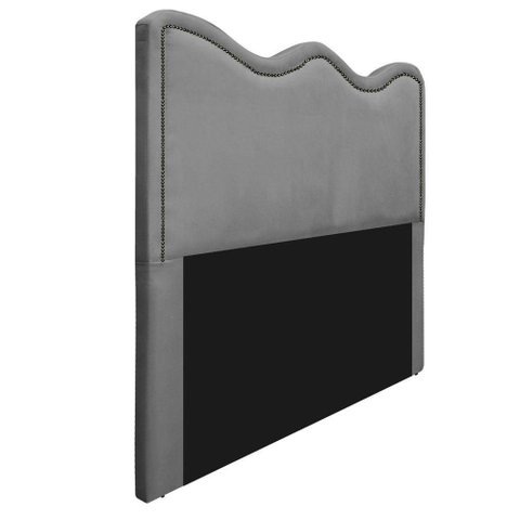 Cabeceira King Bari P02 195 cm Para Cama Box Cinza