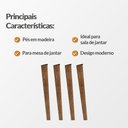 Ver imagem 3 de Kit Pé Mesa em Madeira para Mesa de Jantar Design Moderno e Acabamento Decorativo - Cinamomo