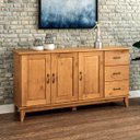 Ver imagem 6 de Buffet Aparador 100% Madeira Maciça 3 Portas 156 Cm Stella