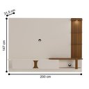 Ver imagem 3 de Painel para TV Argos 72 Polegadas 200cm MDF-MDP com Luz LED Off White Artely